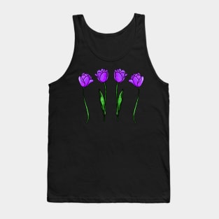 Purple Tulips Tank Top